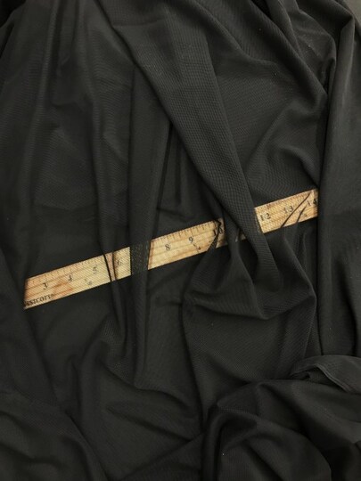 1 Yard Black Power Mesh Fabric Sheer Stretch Nylon Spandex For Lingerie Costumes 60″ wide